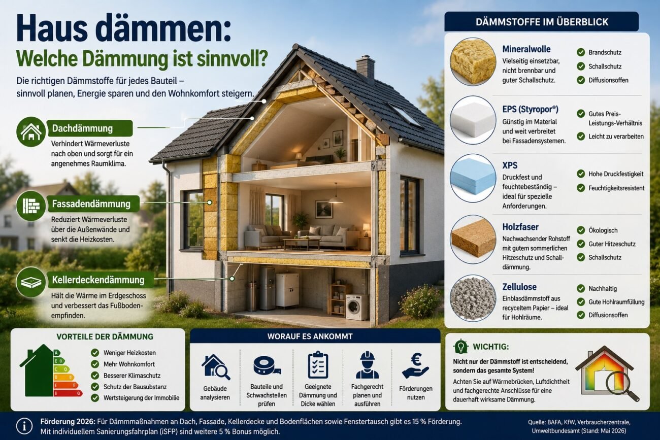 Haus dämmen Welche Dämmung ist sinnvoll