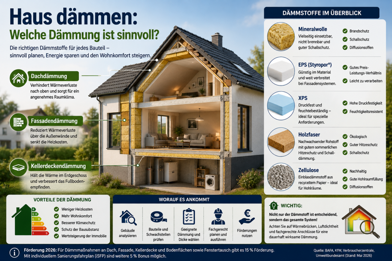 Haus dämmen Welche Dämmung ist sinnvoll