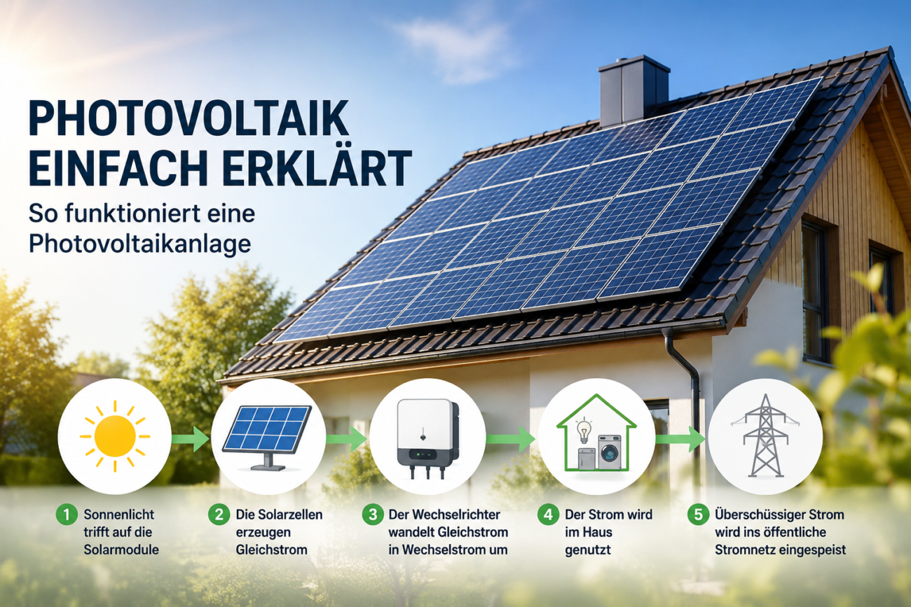 Photovoltaik einfach erklärt: So funktioniert eine Photovoltaikanlage