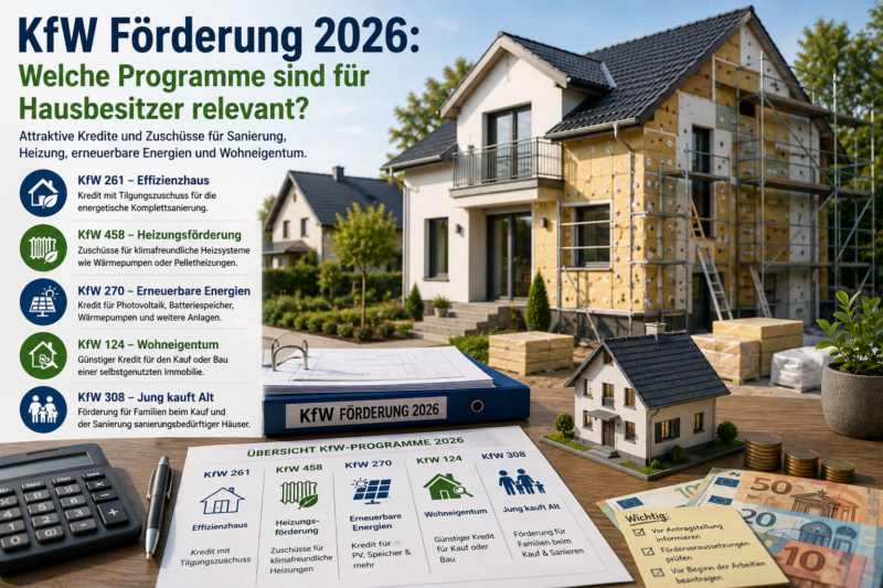 KfW Förderung 2026: Welche Programme sind für Hausbesitzer relevant?