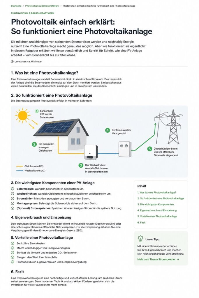 Photovoltaik einfach erklärt