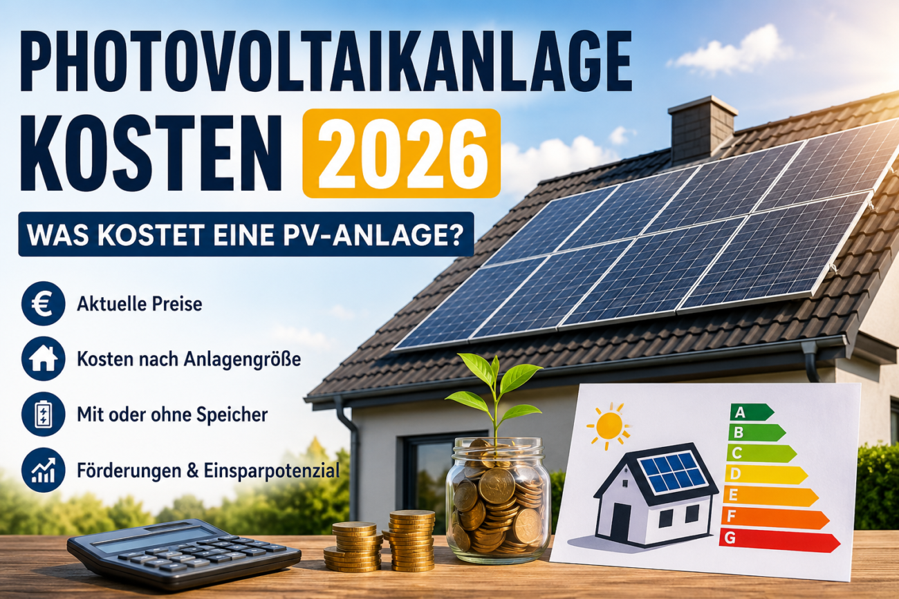 Photovoltaikanlage Kosten 2026: Was kostet eine PV-Anlage?