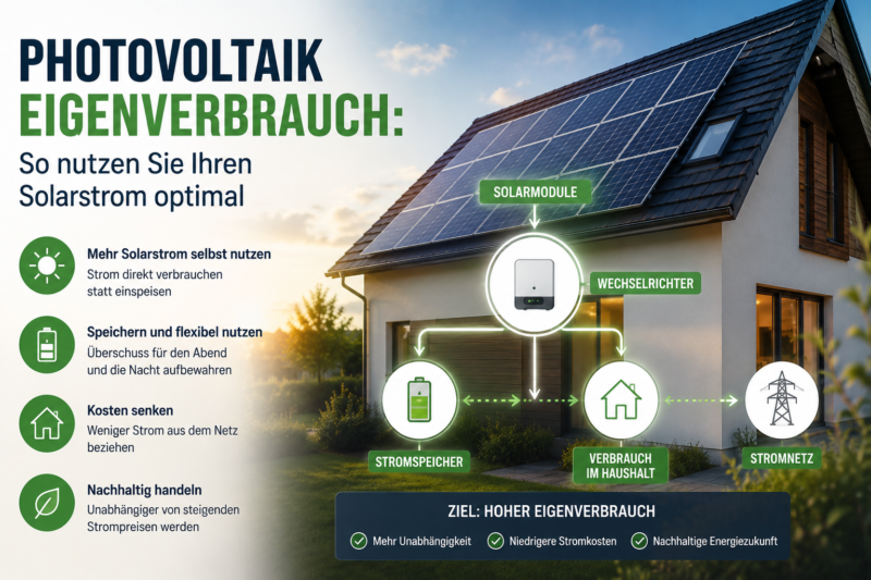 Photovoltaik Eigenverbrauch: So nutzen Sie Ihren Solarstrom optimal