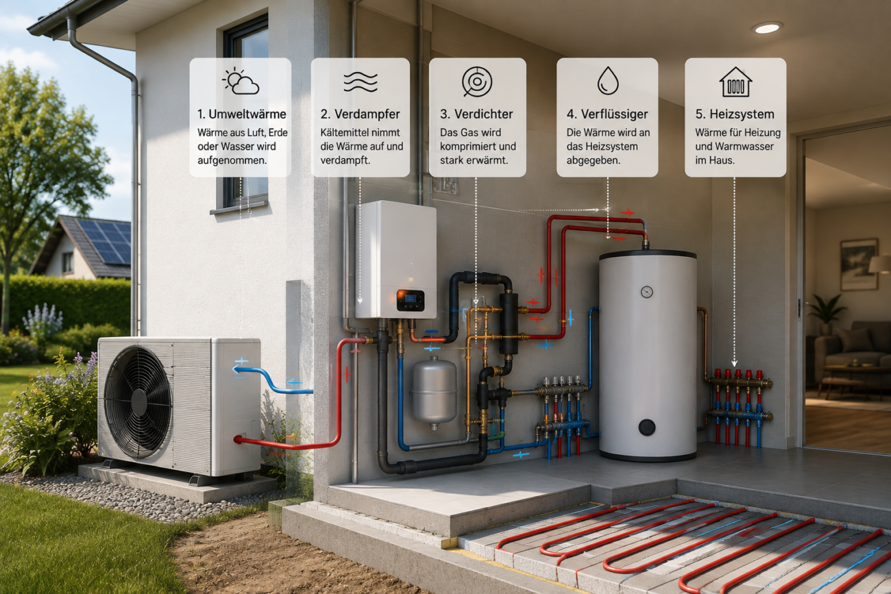 Wärmepumpe einfach erklärt: So funktioniert die Heizung