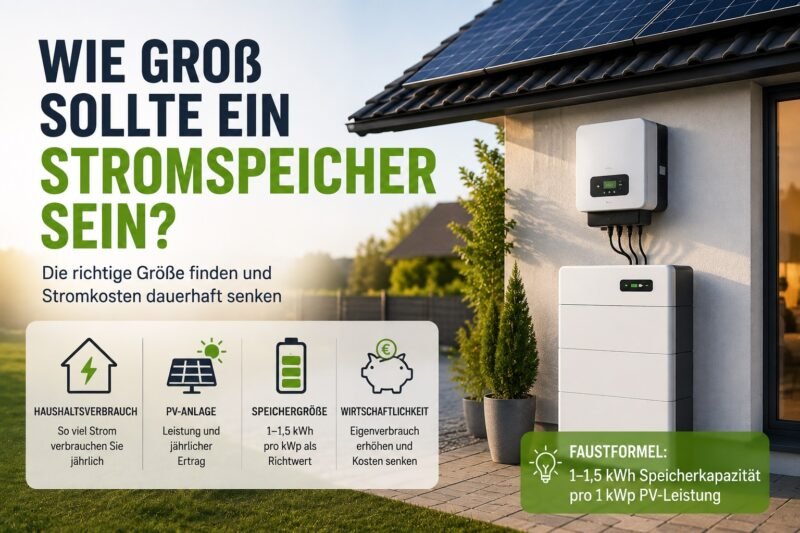 Wie groß sollte ein Stromspeicher sein?