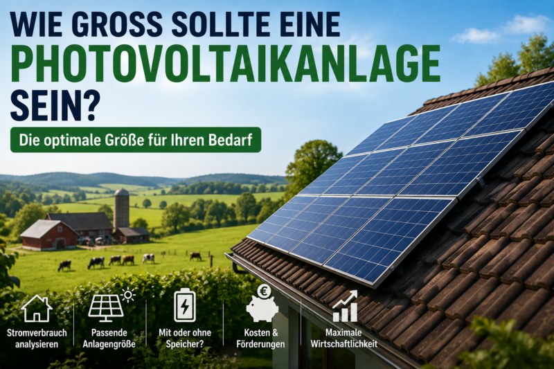 Wie groß sollte eine Photovoltaikanlage sein?