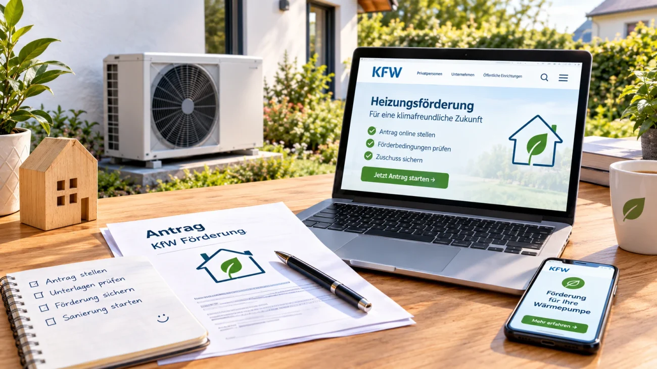 Wärmepumpe Förderung beantragen: Schritt-für-Schritt-Anleitung für 2026 – von BzA und KfW-Antrag bis Installation, Nachweise und Auszahlung.